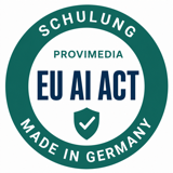 Provimedia-Siegel: EU AI Act — Made in Germany