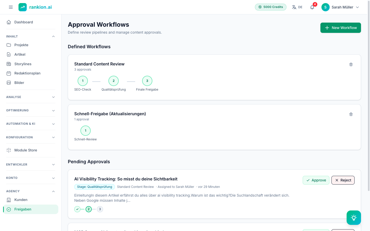 Approval Workflows