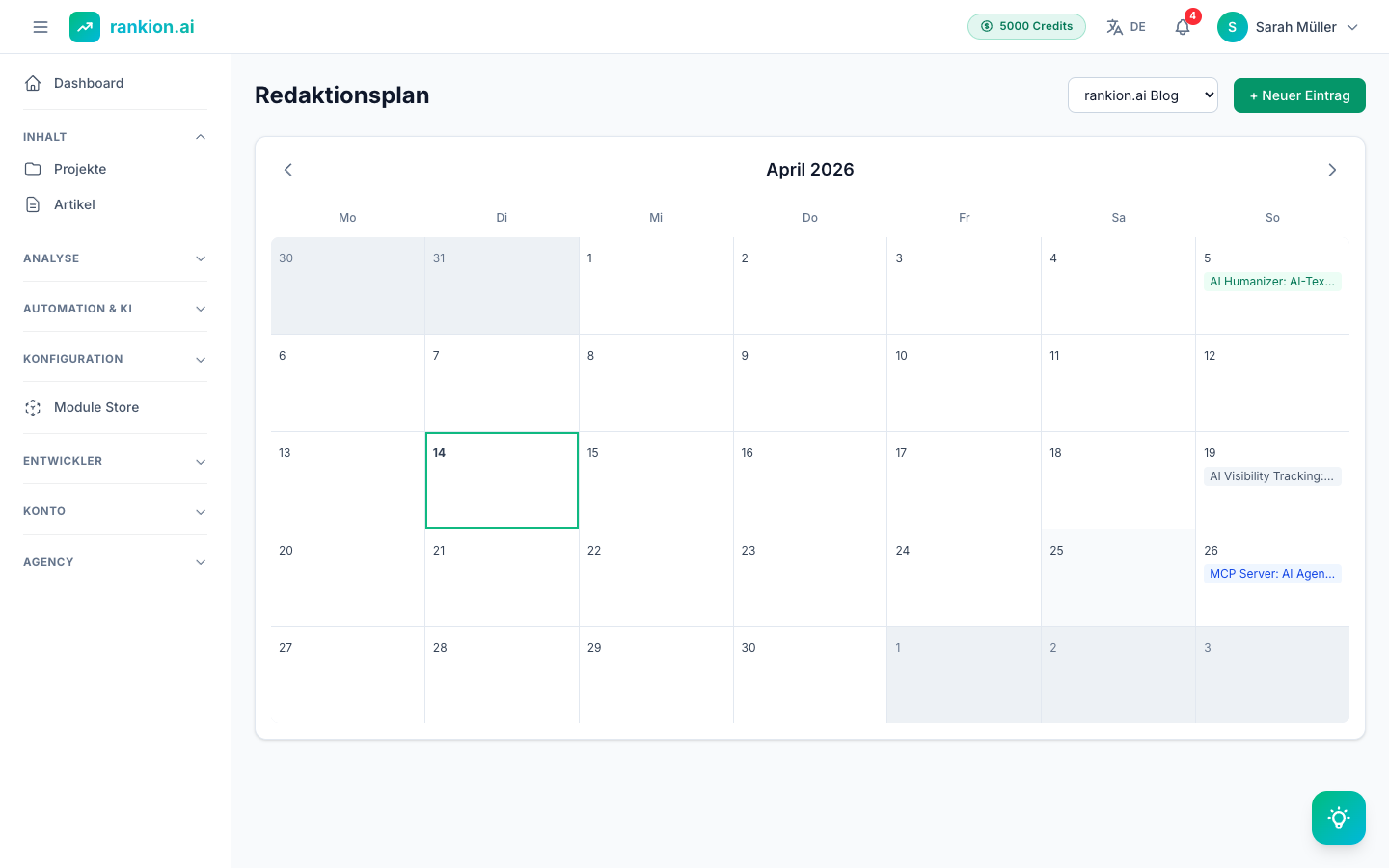 Editorial Calendar
