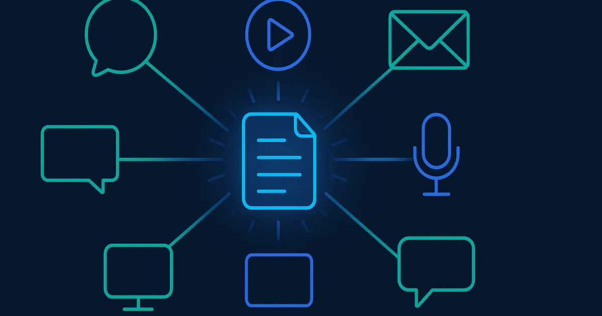KI-Content-Repurposing: 1 Artikel, 10 Formate | rankion.ai